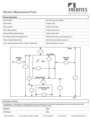 Window Measurement Form - Fill and Sign Printable Template Online