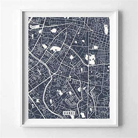 Amazon Hanoi Vietnam City Street Map Wall Art Home Decor Poster