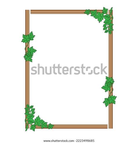 Cartoon Wood Frame Template Vector Stock Vector Royalty Free