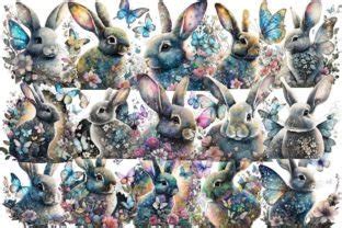 Bunny And Butterfly Sublimation Bundle Graphic By PrintExpert