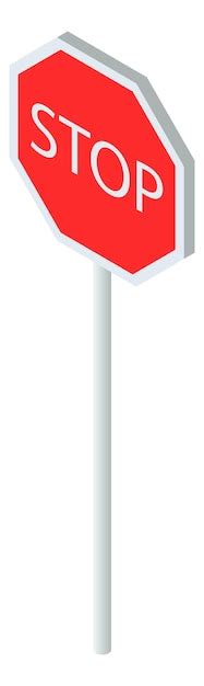 Panneau De Signalisation D arrêt Rouge Symbole D avertissement