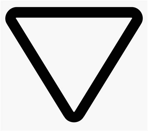 Upside Down Triangle Outline