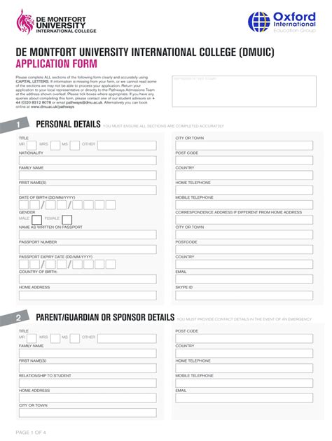 International College Application Form - Fill Online, Printable ...