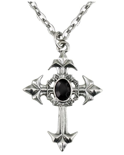 Gothic Necklace With Celtic Cross Pendant Black Costume jewelry ...