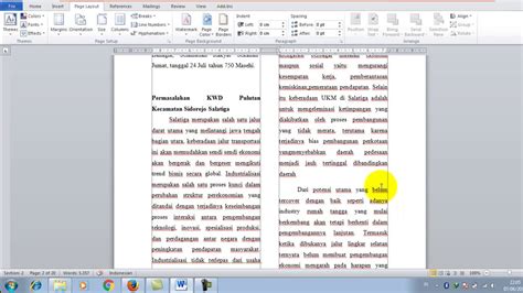 Cara Nak Buat Dua Dalam Satu Halaman Microsoft Word