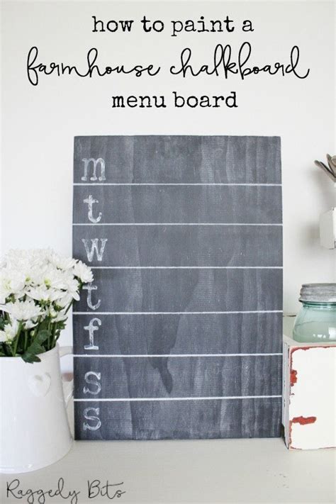 How To Paint A Farmhouse Chalkboard Menu Board Raggedy Bits