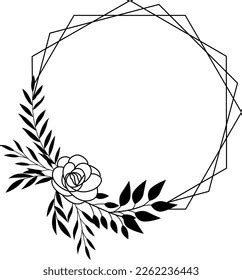 Floral Frame Svg Floral Wreath Svg Stock Vector (Royalty Free ...