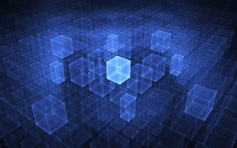 Blue 3d Dimension Abstract Cube 3d Hd Wallpaper Wallpaper Flare