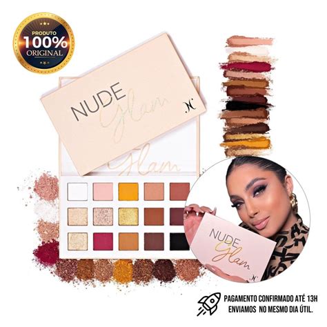 Paleta De Sombras Nude Glam Nathalia Capelo Original Shopee Brasil