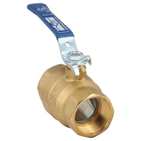 MILWAUKEE VALVE 1 1 4 In Brass Manual Two Way Ball Valve 1JBA9 BA