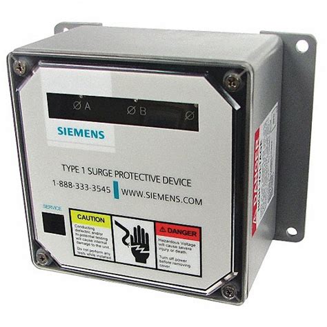 Siemens Surge Protection Device Three Phase 120208v Ac Wye 3 Poles