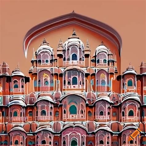 Illustration Of Jaipurs Hawa Mahal On Craiyon