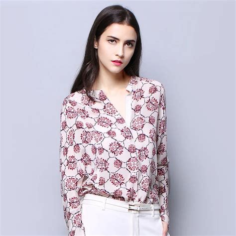 100 Silk Crepe Women Shirt Pure Natural Silk Fabric New Arrival Office