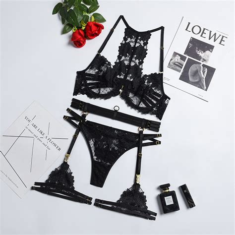 Ellolace Ensemble Lingerie Sexy Pour Femme Sous V Tements