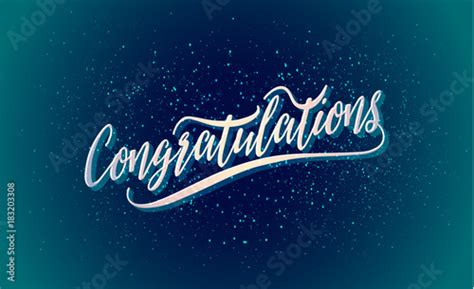 Congratulations Vector Holiday Illustration Congratulations Greeting