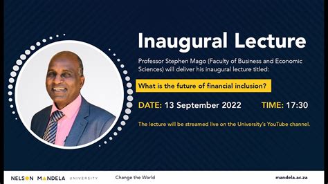 Inaugural Professorial Lecture Of Professor Stephen Mago Youtube