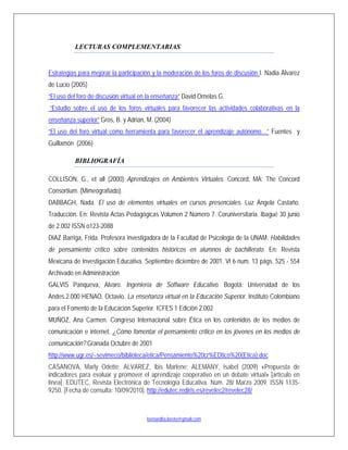 Sugerencias Para Crear Foros Did Cticos Pdf