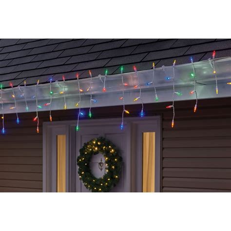 Holiday Time Led Multi Icicle Light Set In Multicolor 500ct White Wire