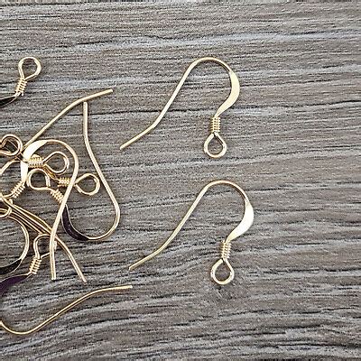 14K Gold Filled Earwire Earring Findings Earring Hooks Pure French 20