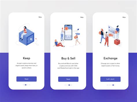 Onboarding Exchange App | Onboarding app, App design, Onboarding