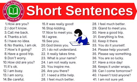 100 Simple English Sentences For Kids