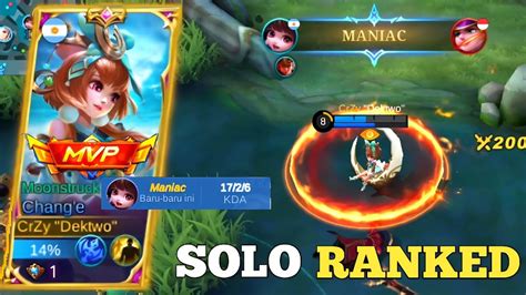 Maniac Global Chang E Solo Ranked In High Rank Best Rotation No Cut