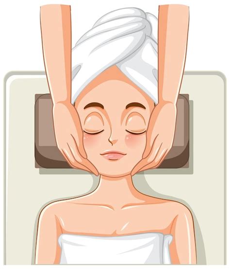 180 Head Massage Illustrations Royalty Free Vector Graphics Clip