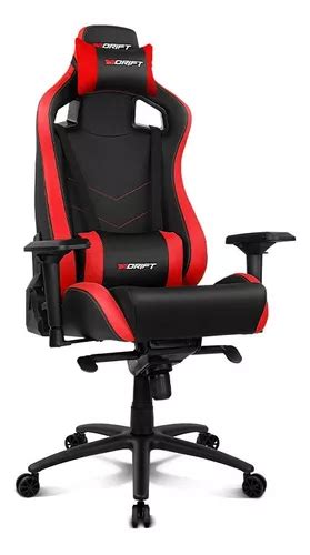 Silla De Escritorio Drift Dr Gamer Ergon Mica Negra Y Roja Con