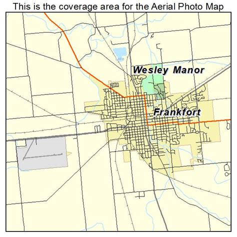 Aerial Photography Map of Frankfort, IN Indiana