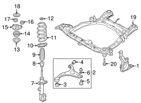 54550 2P000 Lower Control Arm Rear Bushing 2011 2013 Kia Sorento