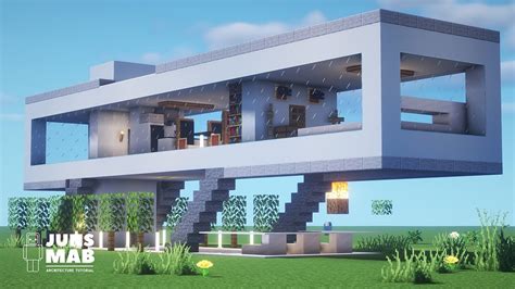 Minecraft Modern House Tutorial Step By Step