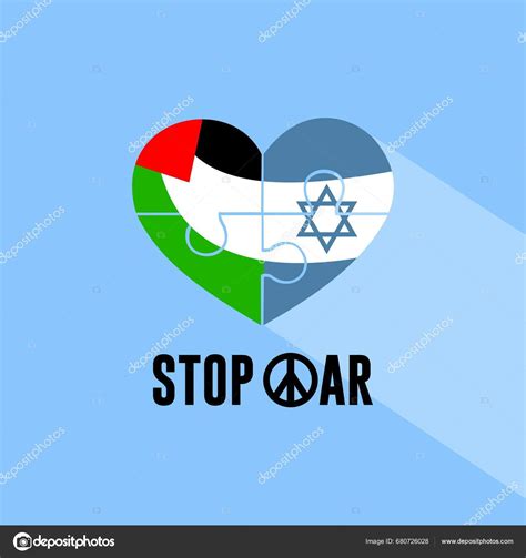 Vector Illustration Israel Hamas War Conflict Israel Palestine Stock