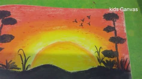 Sunset Easy Paintings For Kids