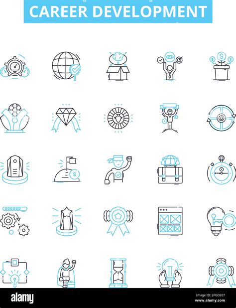 Career Development Vector Line Icons Set Career Development