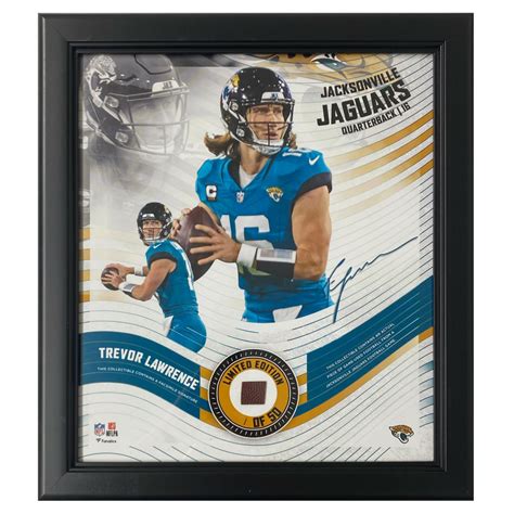 Trevor Lawrence Jaguars LE Custom Framed Display With Piece Of Game