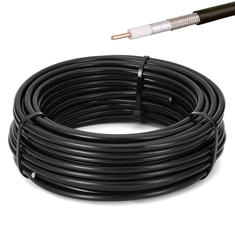 RG58 Extension Cable 50FT MOOKEERF Flexible Low Loss Coaxial Cable For