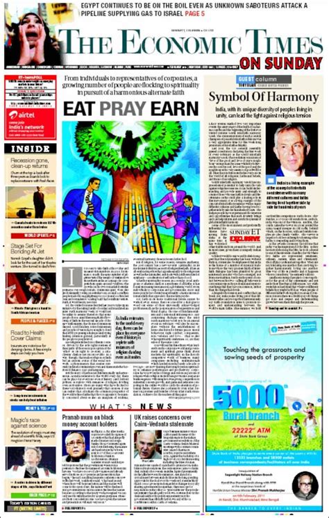 Newspaper The Economic Times India Newspapers In India Sundays