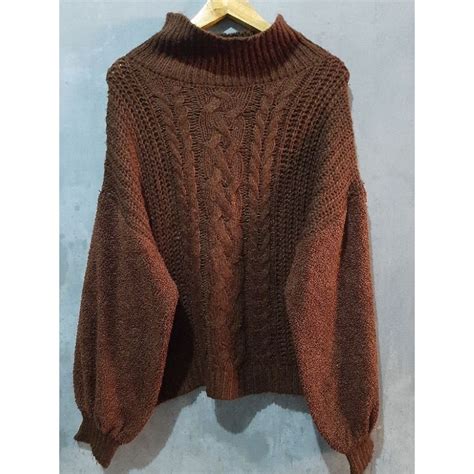 Jual Sweater Rajut Oversize Rajut Jumbo Kepang Oversize Shopee Indonesia