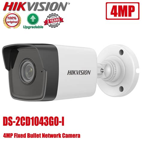 Original Hikvision DS 2CD1043G0 I 4MP POE IR H 265 IP67 WDR Network