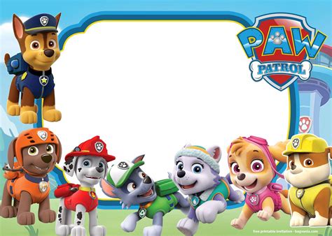 Free Paw Patrol Invitation Templates Free Printable Birthday