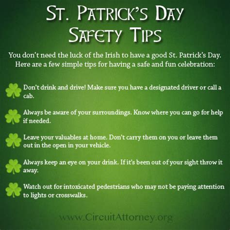 St Patricks Day Safety Tips By Andrea Plunkett At