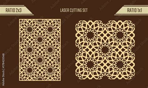 DIY Laser Cutting set. Woodcut Vector Panel. Plywood Lasercut Eastern ...