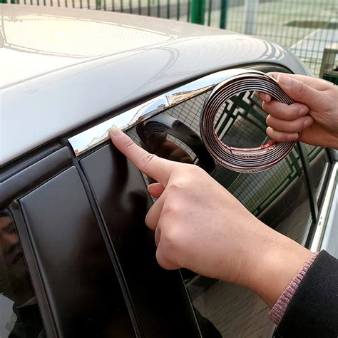 Tira de carrocería cromada para Exterior de coche moldura protectora