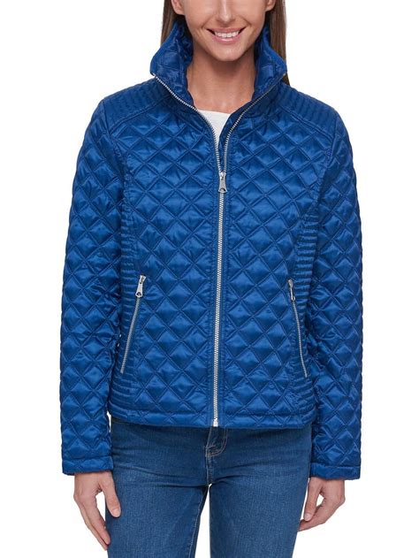 Andrew Marc Marc New York Womens Lightweight Quilted Jacket Navy