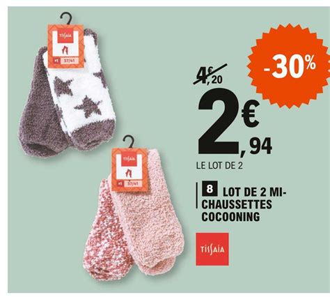 Promo Lot De Mi Chaussettes Cocooning Tissaia Chez E Leclerc