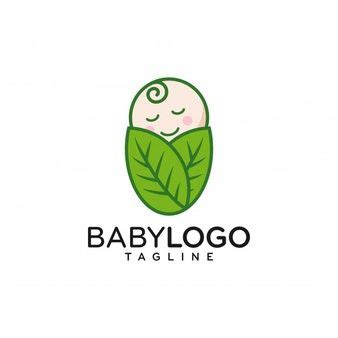 Vector Premium Sleeping cute baby logo designs template วาดเขยน