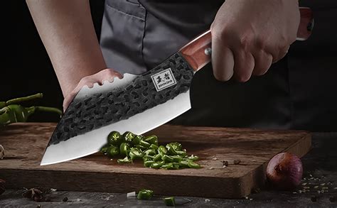 Enoking Cuchillo De Chef Cuchillo De Cocina Forjado A Mano Cuchillo