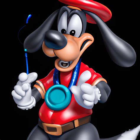 3d Disney Goofy Canvas With Airbrush Cinematic Effects · Creative Fabrica