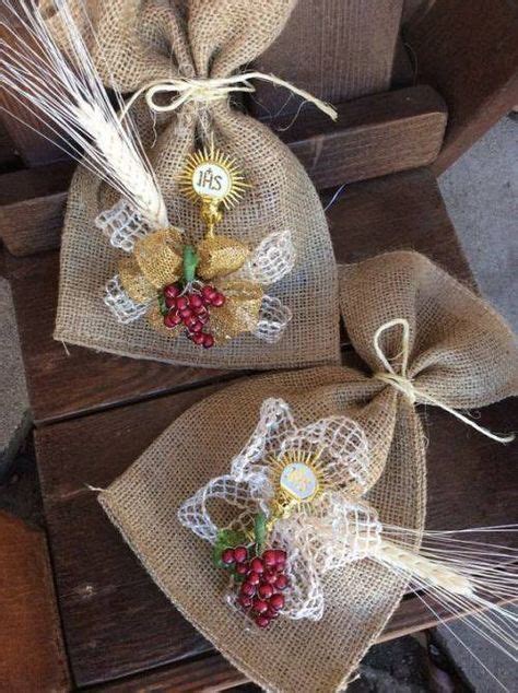 Souvenirs para Primera Comunión Burlap favor bags First communion