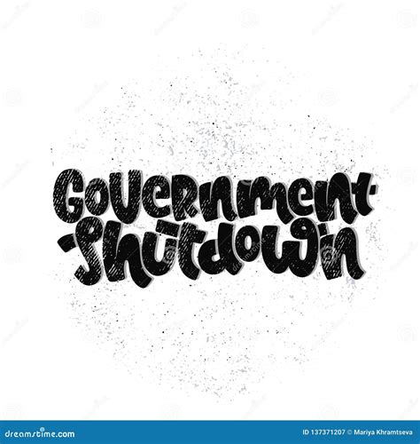 Government Shutdown Usa Stock Vector Illustration Of Drawing